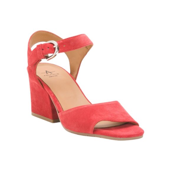 AQUATALIA Strawberry Made In Italy Suede Rosie Heel Sandals